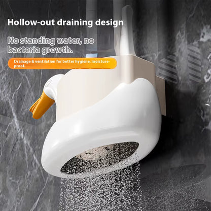 3-In-1 Swan Toilet Brush Wall Rack